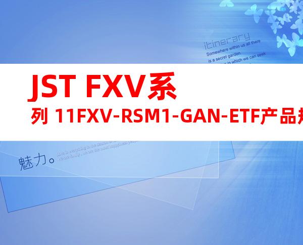JST FXV系列 11FXV-RSM1-GAN-ETF产品规格书